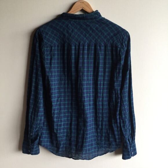 J. Crew 4 Crinkle Boy Shirt in Black Watch Plaid - Picture 5 of 6